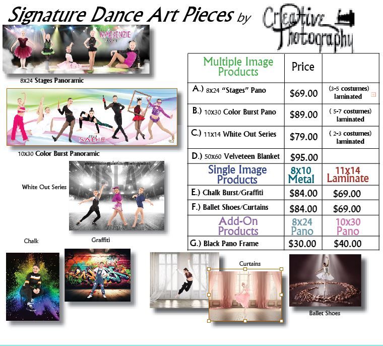 Creative Photography dance photo prices